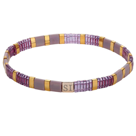 Miyuki Tila Bracelets: Violet