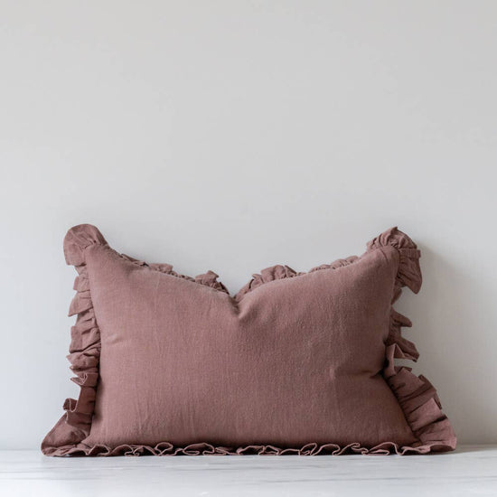 COCOA Ruffle Pillow: With Insert