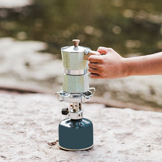 MILANO STONE Stovetop Espresso Maker  - Mint Green: 6 cup