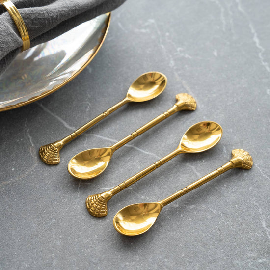 Golden Seashell Mini Spoon