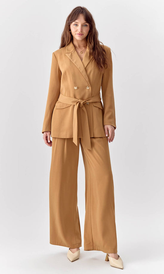 Stanley Wide Leg Trousers - Camel