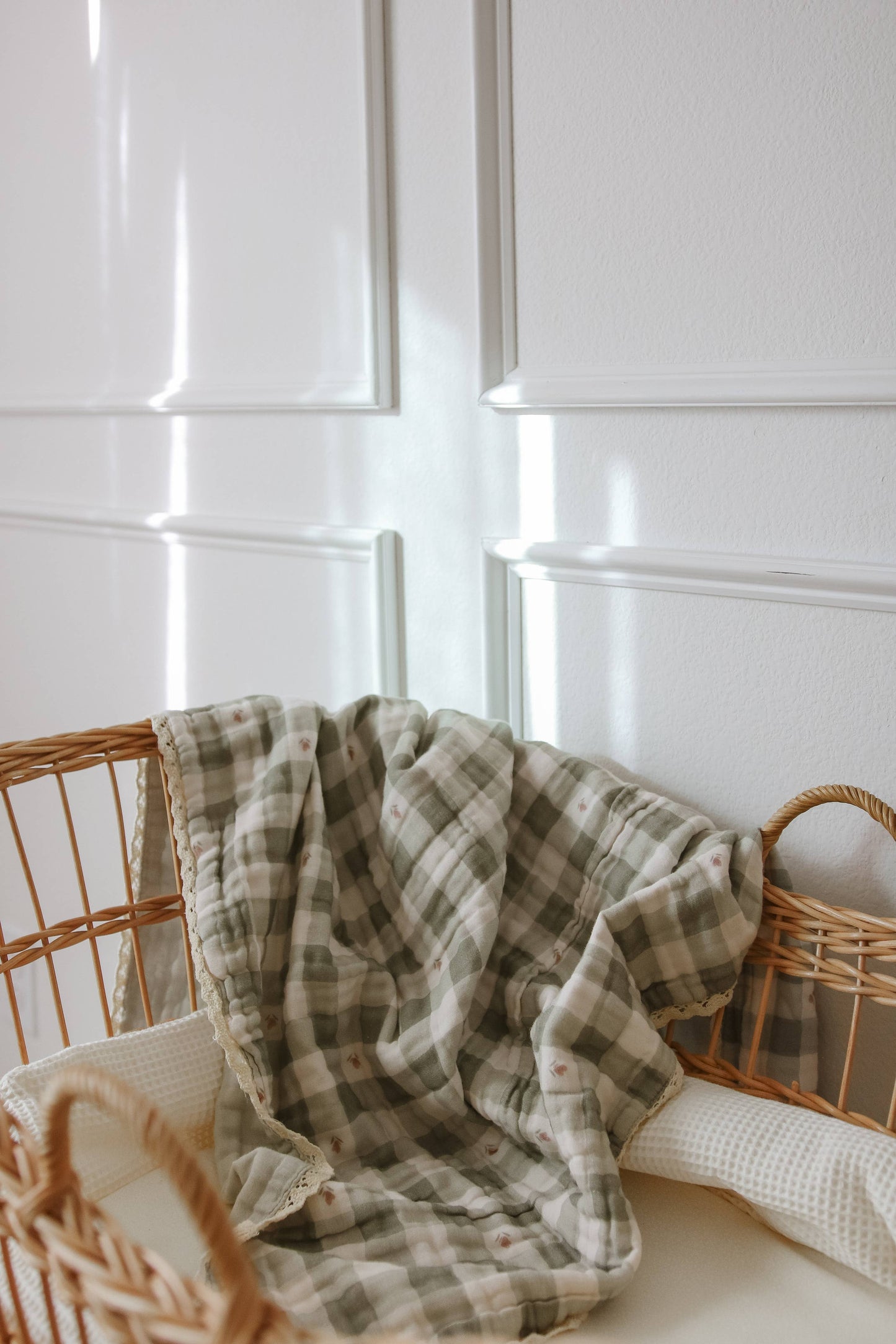 Luella Floral Gingham Blanket