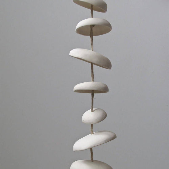 Moon Chimes Half Stack Unglazed Natural Buff Stoneware