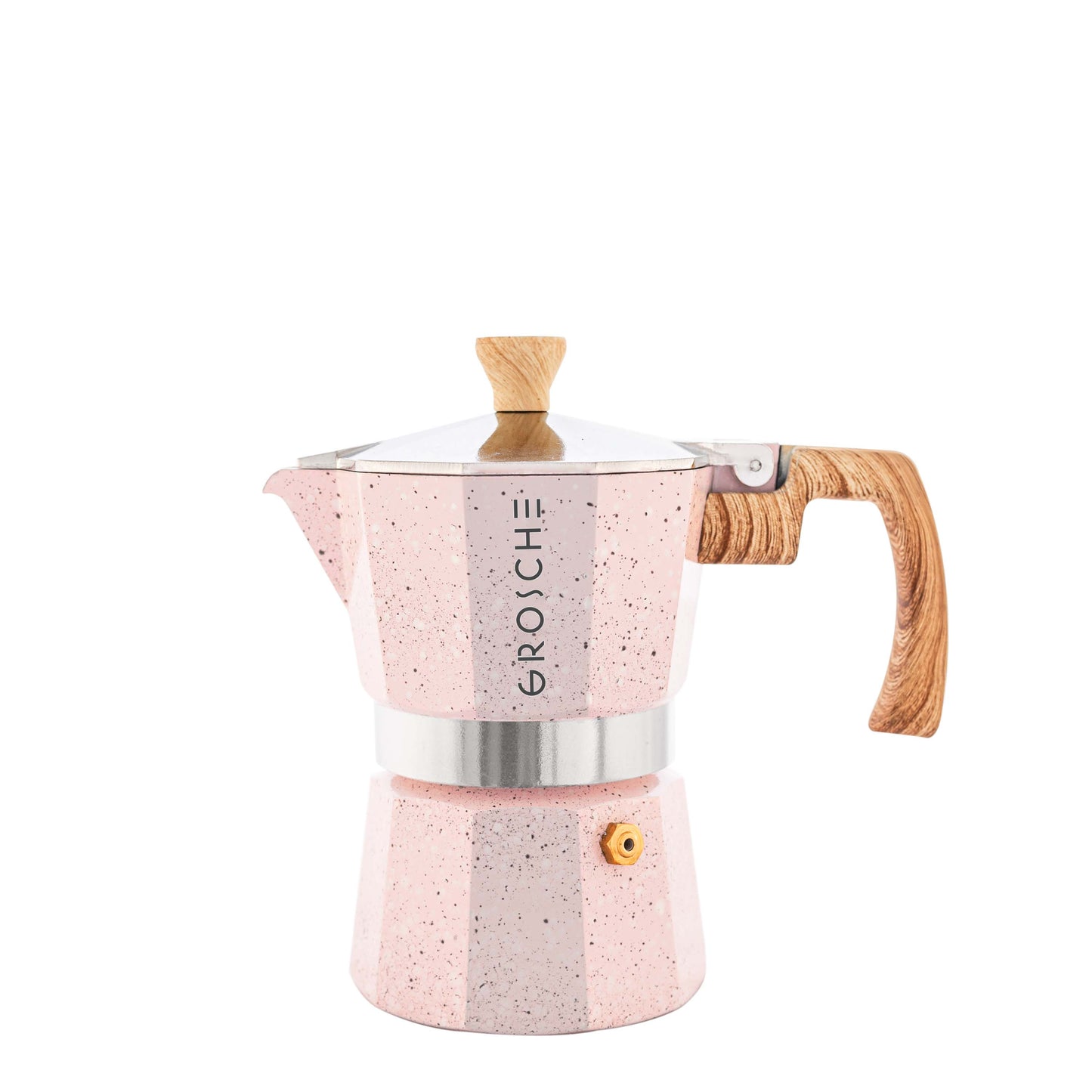 MILANO STONE Stovetop Espresso Maker  - Blush Pink: 3 cup