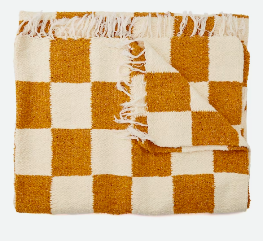 Gold & Cream - Heavyweight Checker Throw