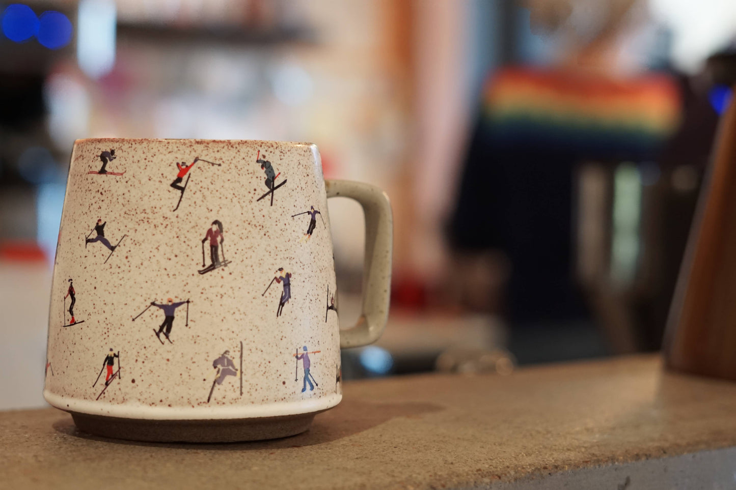 Ski Adventure Stoneware Mug: Embrace the Slopes