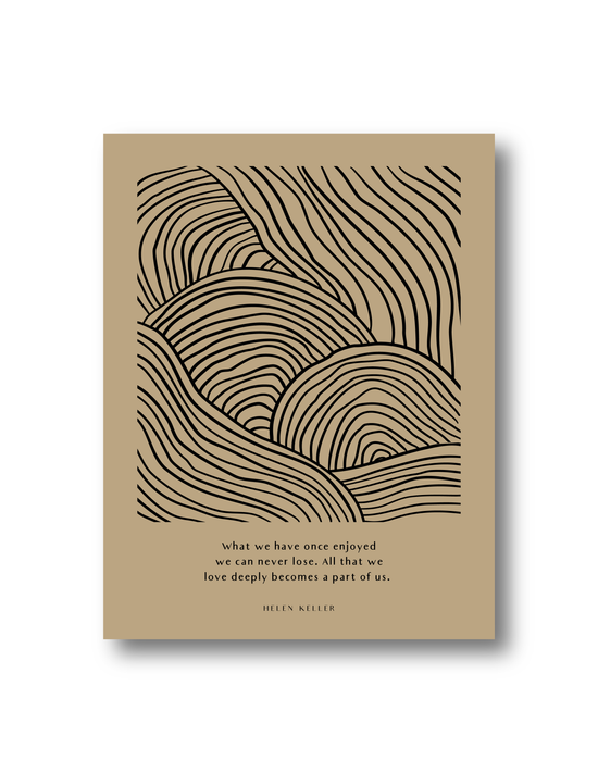 "Becomes a part of us"  Abstract Sympathy Greeting Card