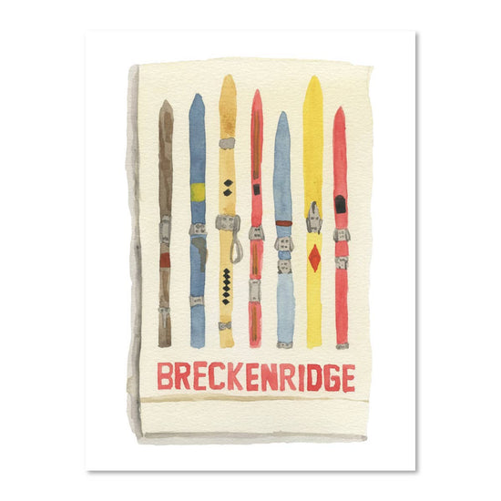 Breckenridge Matchbook Watercolor Print: 5" x 7"