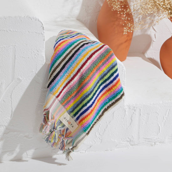 Stripe Bubble Handloomed Turkish Hand Towels (17"x38")