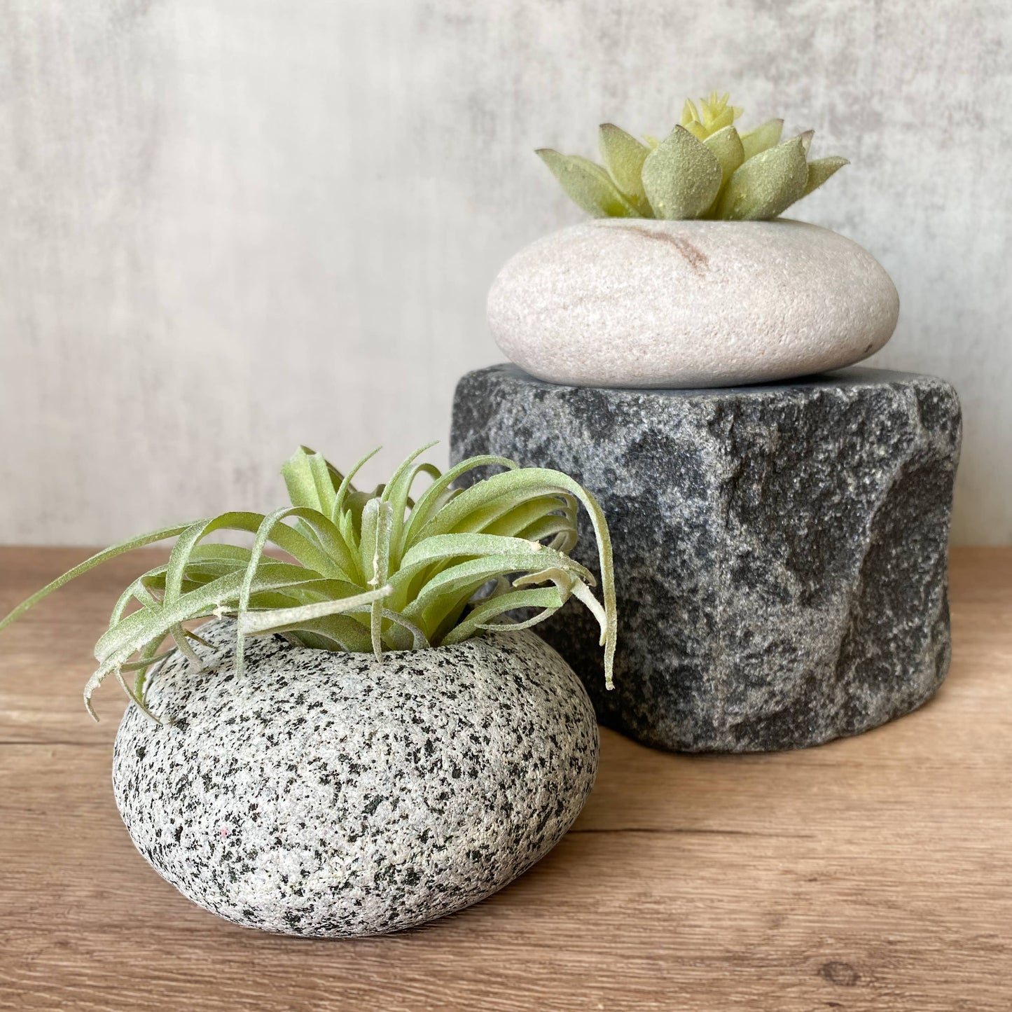 Beach Stone Succulent Planter