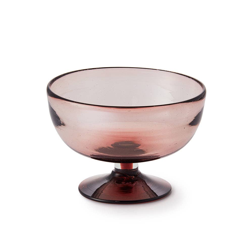 Amethyst Glass Footed Bowl