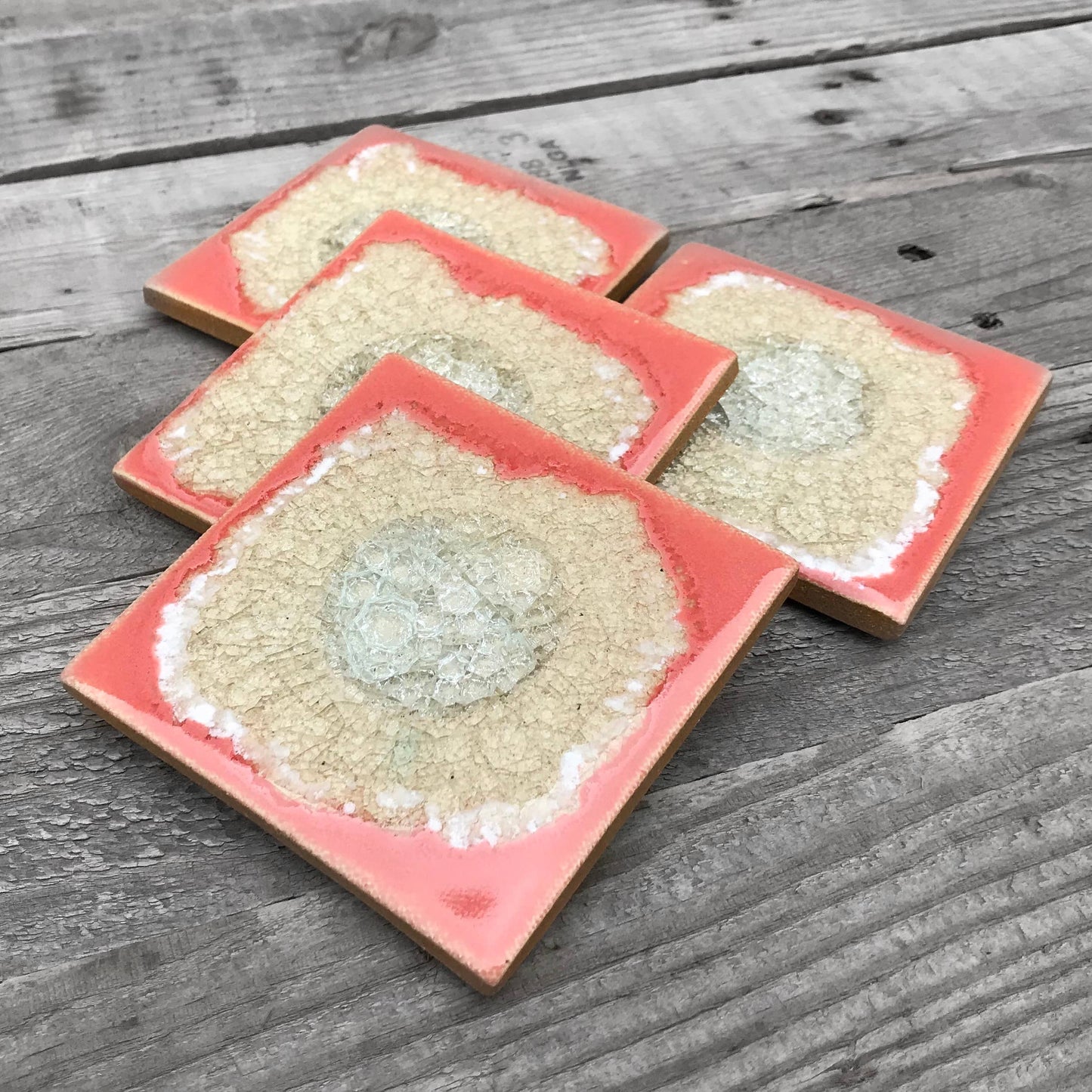 Square Coaster - Coral