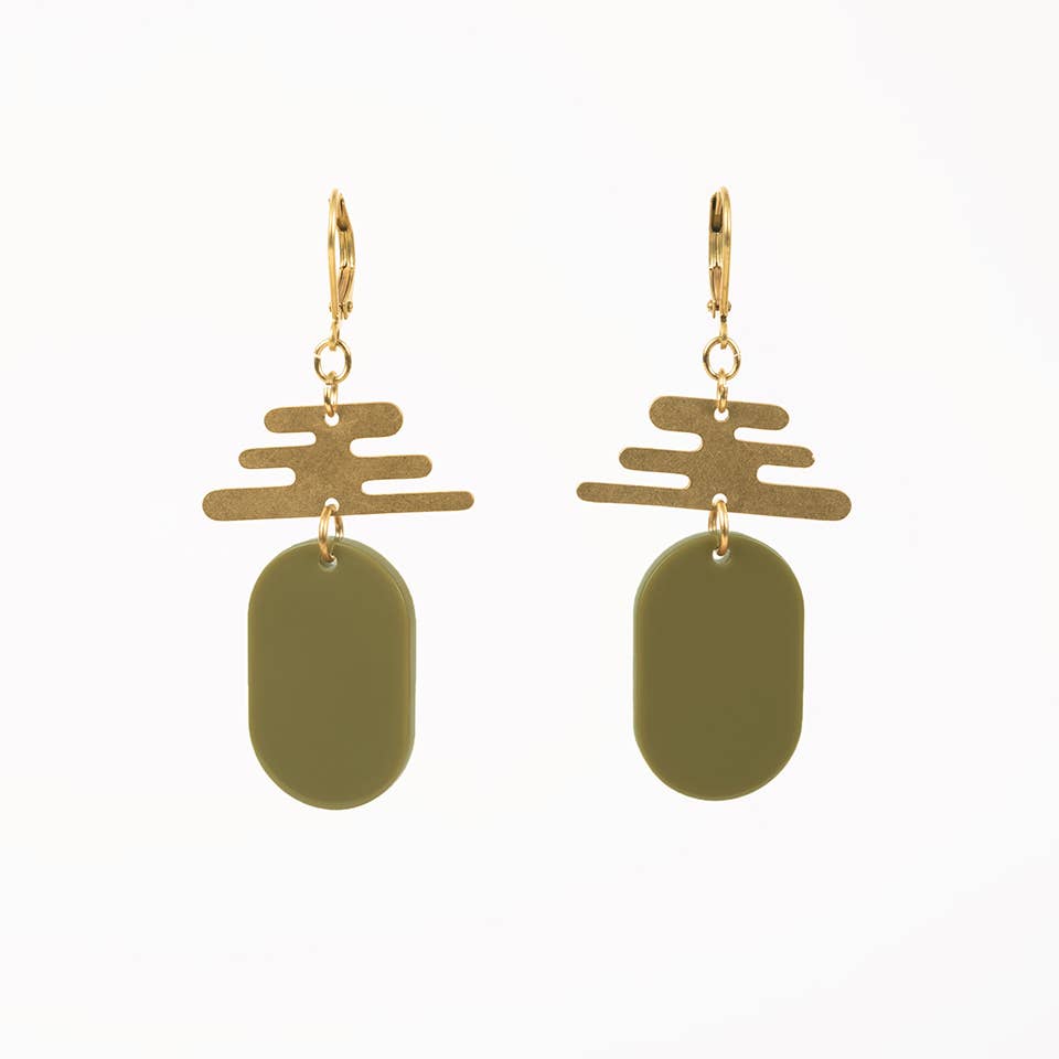 Olive Haze Earrings