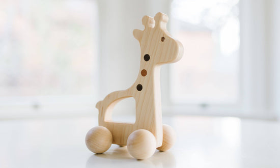 Giraffe Wooden Push Toy for Kids